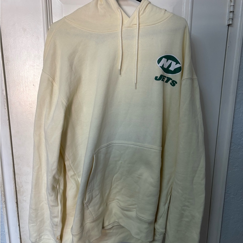 NFL New York Jets Cream Sweatshirt Hoodie